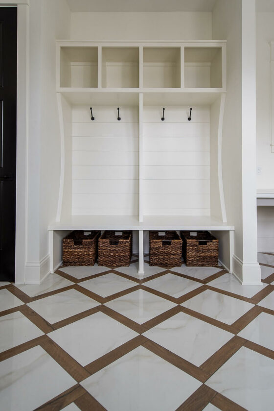 Tile makes mudrooms easy to clean