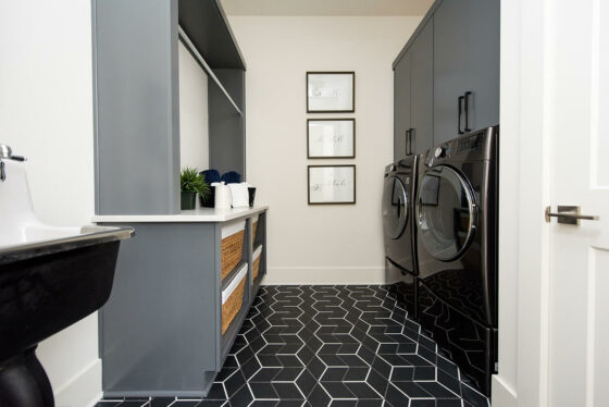 Tile is perfect for laundry rooms