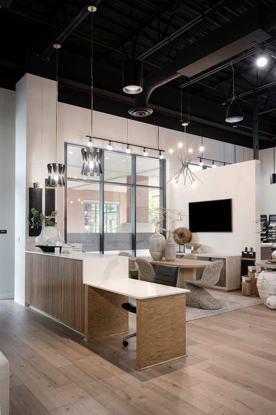 Furniture and lightings in Everything home showroom