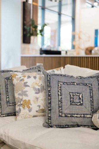 Throw pillows in Everything Home interiors showroom