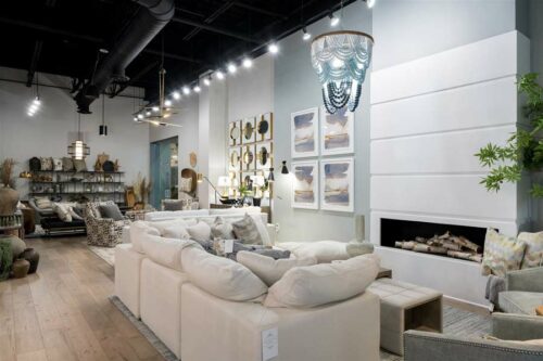 Everything Home showroom with exclusive collections of the finest rugs, furniture, accessories, lamps, art etc